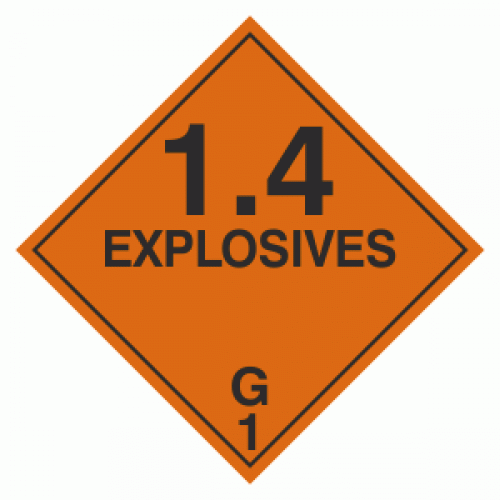 Class 1 Explosive 1.4G Labels | Hazard Packaging Labels | Safety Signs ...